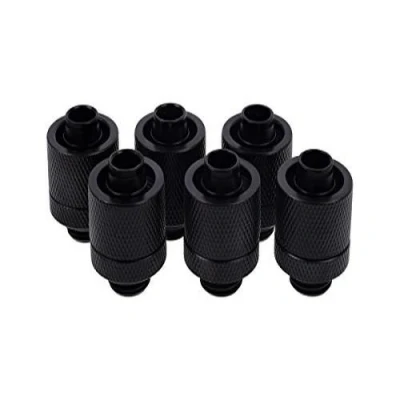 Image de Alphacool Eiszapfen 16/10mm compression fitting G1/4 Raccord pour système de refroidissement par liquide noir profond (pack 6)