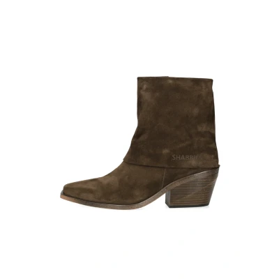 Afbeelding van Shabbies Amsterdam Enkellaarzen Jaira Double Donker Brown Maat 39 Dames Laarzen
