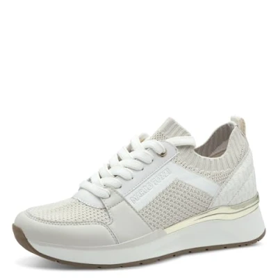 Afbeelding van Marco Tozzi Sneakers laag, Dames, Maat: 42, Cream comb Imitatieleer/ textiel