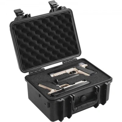 Image de VEVOR Étui Rigide pour 2 Pistolets Mallette Verrouillable Mousse PU Prédécoupée