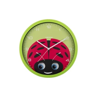 Afbeelding van Karlsson Wandklok Peekaboo Ladybug Groen 30.8x4.5x30.8cm Scandinavisch