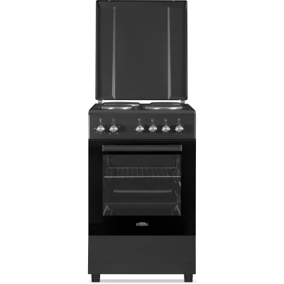 Afbeelding van Everglades EVCK5110 Vrijstaand Elektrisch Fornuis Mat Zwart 4 Kookzones Oven: 48 Liter 50 CM 5 Jaar Garantie