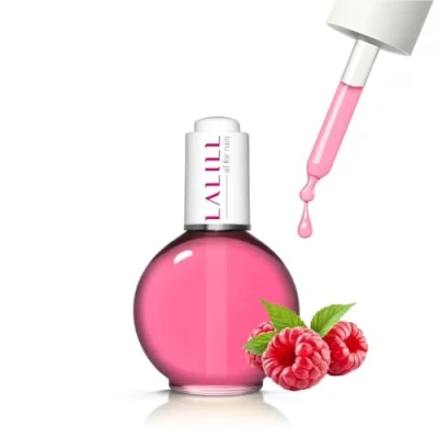 Image de LALILL Nail &amp; Cuticle Oil Huile de soin des ongles framboise 75 ml pour et cuticules Manucure Design mains pieds