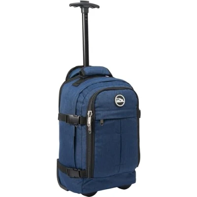 Afbeelding van CabinMax Metz Hybrid Reistas Handbagage 20L Ryanair Rugzaktrolley Rugzak 40x25x20 cm Compact Backpack Lichtgewicht Atlantic Blue