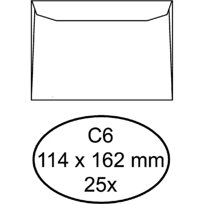 Afbeelding van Envelop Quantore bank C6 114x162mm wit 25stuks