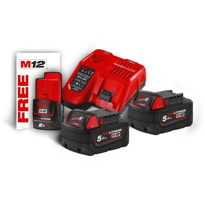 Afbeelding van Milwaukee Accu Li Ion M18 NRG B502 (2 X 18 V / 5,0 Ah Red