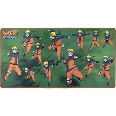 Afbeelding van Konix Muismat Naruto Klonage Bunshin no Jutsu Aufrace gemaakt van antislip siliconen, 90 x 46 cm, groen