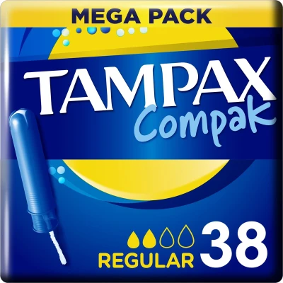 Afbeelding van Tampax Compak Regular Tampons Met Inbrenghuls 38 stuks