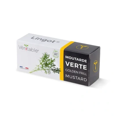 Image de Lingot® Moutarde verte BIO Compatible Potager d&#039;Intérieur Véritable® et Exky® Recharge prête à l&#039;emploi Substrat avec Graines Intégrées