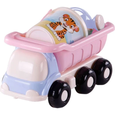 Afbeelding van Cavallino Strand Kiepwagen met Emmerset Roze, 5dlg.