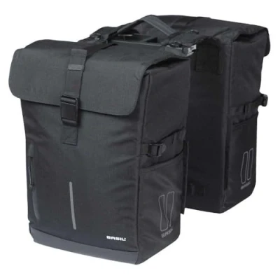 Afbeelding van Basil Move dubbele fietstas MIK, 30L, zwart
