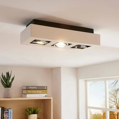 Afbeelding van Arcchio plafondlamp 3lichts aluminium H: 8.5 cm GU10 wit