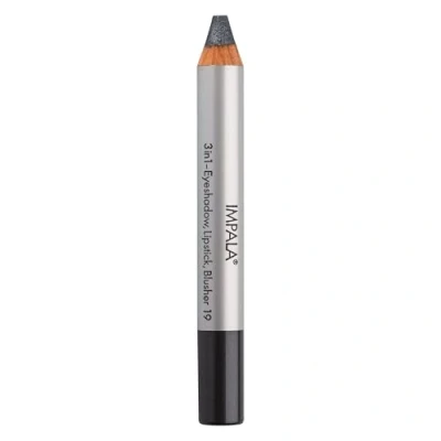 Afbeelding van Impala 3 in 1 jumbo potlood, kleur 19 donkergrijs metallic, oogschaduw, lippenstift en rouge, gladde langdurige textuur, intensieve kleuren