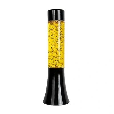 Afbeelding van Mini Lavalamp Met Glitters Zwart/goud