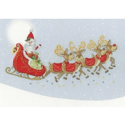 Afbeelding van Bothy Threads Karen Tye Bentley Sleigh Ride borduren (pakket) XKTB9