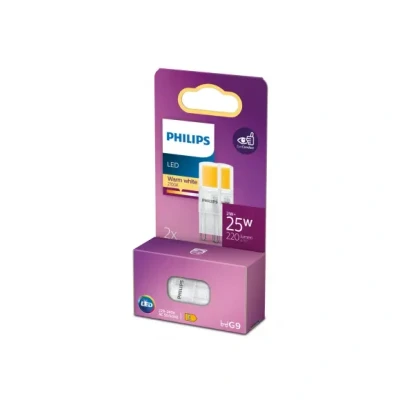 Afbeelding van Energiezuinige Philips LED Capsule Transparant 25 W G9 warmwit licht 2 stuks Bespaar op energiekosten
