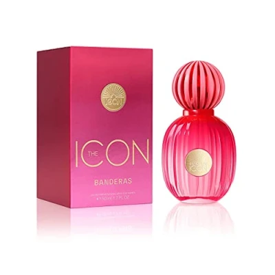 Afbeelding van Antonio Banderas The Icon Eau de Parfum voor dames, langdurig, elegant, geraffineerd en sensueel, vanille, bloemige fruitige noten, ideaal speciale evenementen, 50 ml