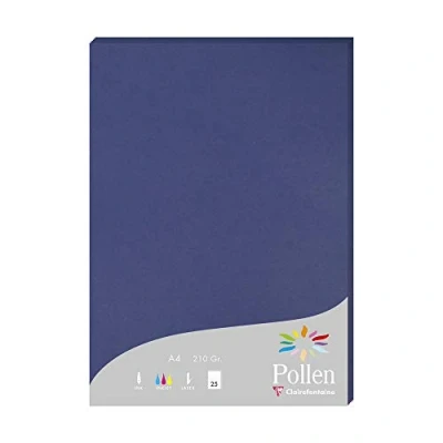 Image de Etui de 25 feuilles Pollen A4 Bleu Nuit 210g