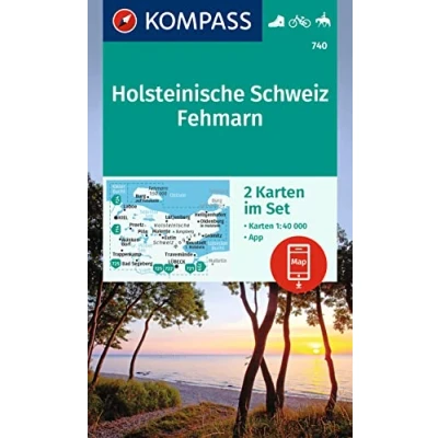 Afbeelding van KOMPASS Wanderkarten Set 740 Holsteinische Schweiz, Fehmarn (2 Karten) 1:40.000