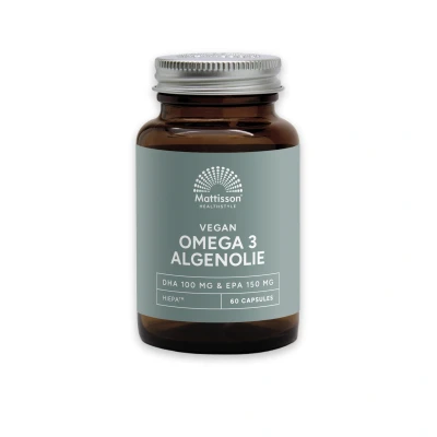 Afbeelding van Mattisson Vegan Algenolie EPA 150mg / DHA 100mg 60 capsules