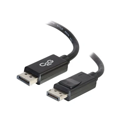 Image de C2G 6ft 8K DisplayPort Cable with Latches M/M Câble (M) pour 1.83 m noir