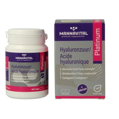 Afbeelding van Mannavita Capsules V Mannavital Platinum Hyaluronzuur 60Capsules