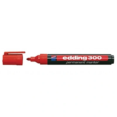 Afbeelding van Permanente markeerstift Edding 300 Rood (10 Stuks)