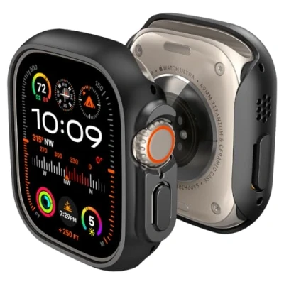 Afbeelding van Spigen Thin Fit beschermhoes compatibel met Apple Watch Ultra 2 (2023) / (2022) 49 mm zwart