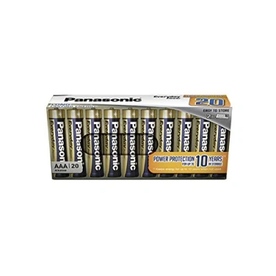 Afbeelding van 20 x Panasonic AAA EVERYDAY POWER, AAA, Micro, LR03, 1,5 V, 100% karton, plasticvrije verpakking, batterijen voor betrouwbare dagelijkse energie