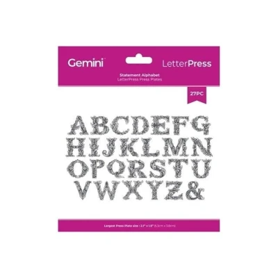 Afbeelding van Gemini LetterPress Press Plate Statement Alphabet