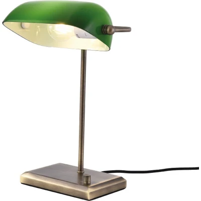 Afbeelding van Artdelight Tafellamp Oxford H 37 cm brons groen