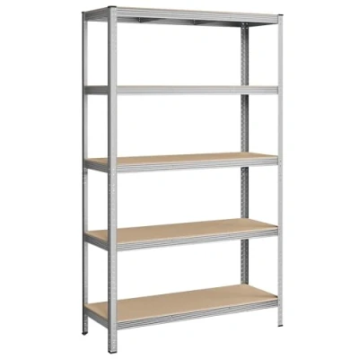 Afbeelding van Set van 2 metalen kelderplanken 200 cm hoog zilvervacature _______________ zilver