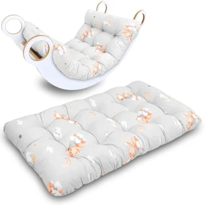 Afbeelding van Matelas de sol enfant 60x120 cm bébé coussin doux en coton pour arche d&#039;escalade et jouet Montessori tapis d&#039;eveil bebe coin lecture Lapin
