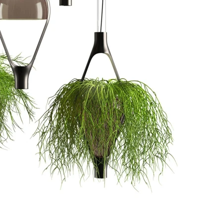 Afbeelding van Kundalini Viceversa LED hanglamp 1 lamp glas grijs