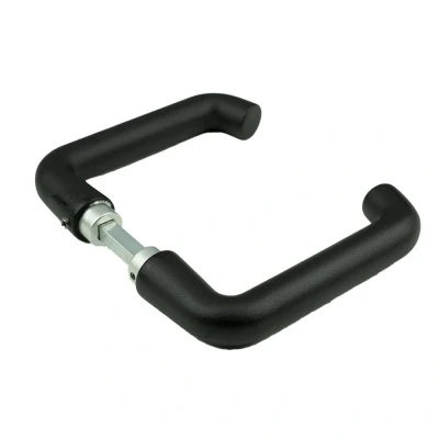 Afbeelding van Ami Deurkruk Coupe model/D model aluminium 53 57mm deurdikte gitzwart