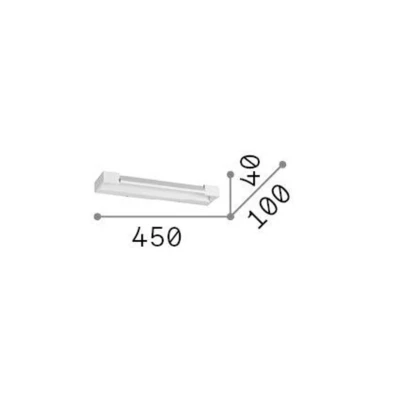 Afbeelding van Ideal Lux LED wandlamp Balance zwart, metaal breedte 45 cm