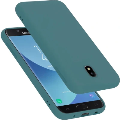 Afbeelding van Cadorabo Hoesje geschikt voor Samsung Galaxy J7 2017 in LIQUID GROEN Beschermhoes gemaakt van flexibel TPU silicone Case Cover