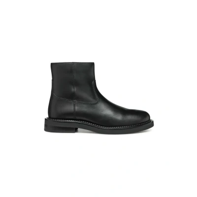 Afbeelding van Geox Serilda Enkellaarsjes met plateauzool, Dames, Maat: 39, Black Leer