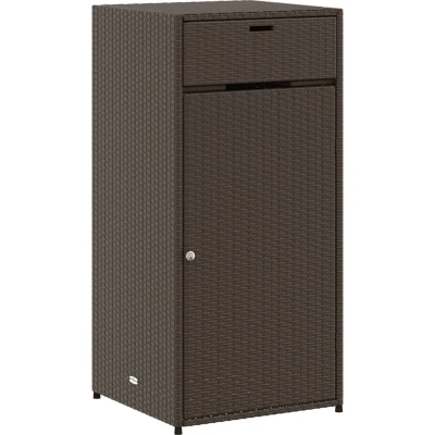 Afbeelding van vidaXL Tuinkast 55x55x111 cm poly rattan bruin
