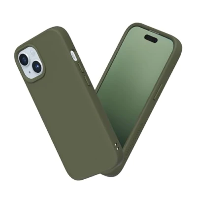 Afbeelding van RHINOSHIELD Hoesje compatibel met [iPhone 15] SolidSuit dunne hoes schokabsorberende technologie en premium matte afwerking zeewiergroen