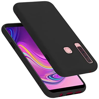 Afbeelding van Cadorabo Hoesje geschikt voor Samsung Galaxy A9 2018 in LIQUID ZWART Beschermhoes gemaakt van flexibel TPU silicone Case Cover