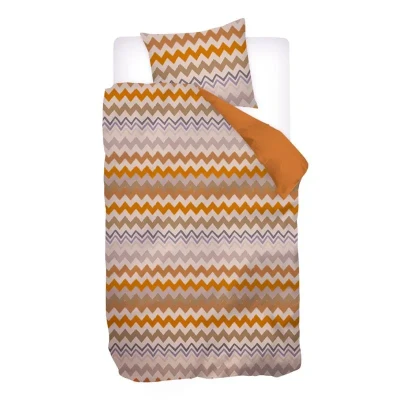 Afbeelding van Snoozing Timur Dekbedovertrek Flanel Junior 120x150 cm + 1 sloop) Oker