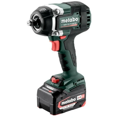 Afbeelding van Metabo SSW 18 LTX 800 BL 602403650 Accu slagmoersleutel V 5.2 Ah Li ion Incl. accu, 2 accus, lader