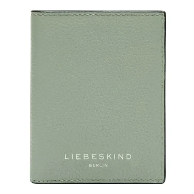 Afbeelding van LIEBESKIND BERLIN Leren Kaarthoes Hilla Small Pebble Arcie Card Etui Opal Green Kaki