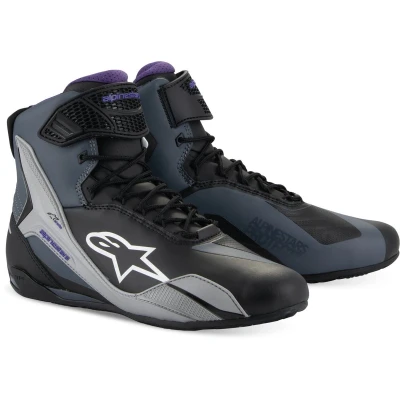 Afbeelding van Alpinestars Stella Faster 4 Zwart Grijs Violet Dames Motorschoenen Maat 36 Laars