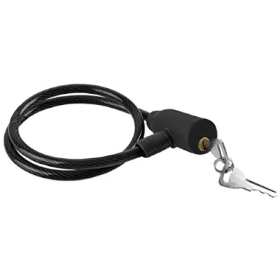 Afbeelding van Fietsslot kettingslot hangslot met sleutel kabelslot sloten waterbestendig zwart