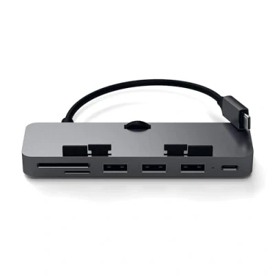 Afbeelding van Satechi USB C Hub Aluminium Clamp Pro grijs ST TCIMHM