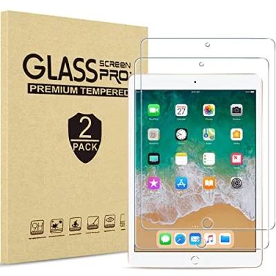 Afbeelding van ProCase Displaybeschermfolie van gehard glas voor iPad 9.7 (2018/2017, 5e/6e generatie), Pro 9.7, Air 2/iPad transparant