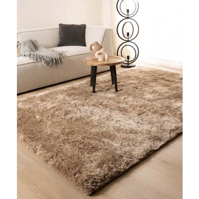 Afbeelding van Shaggy Vloerkleed Meadow Beige 200x300 Cm