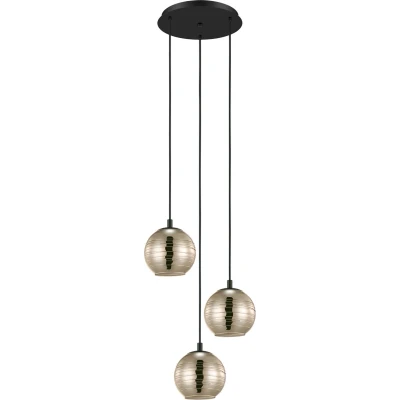Afbeelding van EGLO Lemorieta Hanglamp E27 3 lichts Ø 44 cm Zwart/Goud